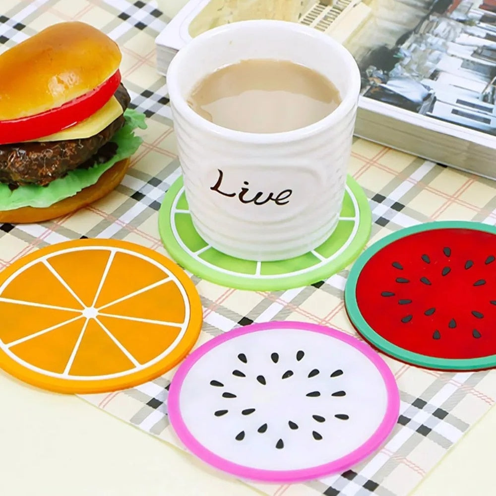 6pcs Fruit Patterned Coasters