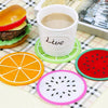 6pcs Fruit Patterned Drink Coasters