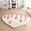 Faux Cashmere Love Heart Carpet Rug