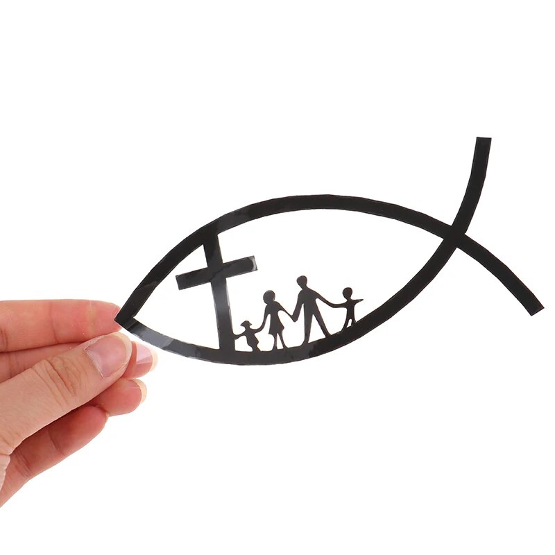 Christian Family Fish Decal Car Sticker