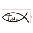 Christian Family Fish Decal Car Sticker