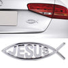 Jesus Fish Symbol 3D Christian Car Sticker