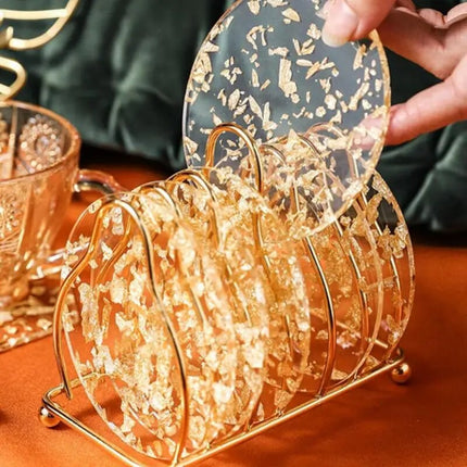 Gold Leaf Acrylic Coaster