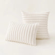 Grooved Plush Square Pillow Case