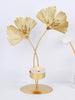 Golden Ginkgo Leaf Candle Holder