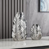 Leaf Gold & Silver Ceramic Vases