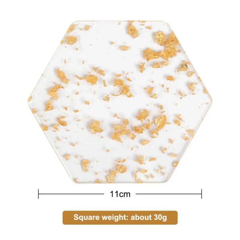 Gold Leaf Acrylic Coaster