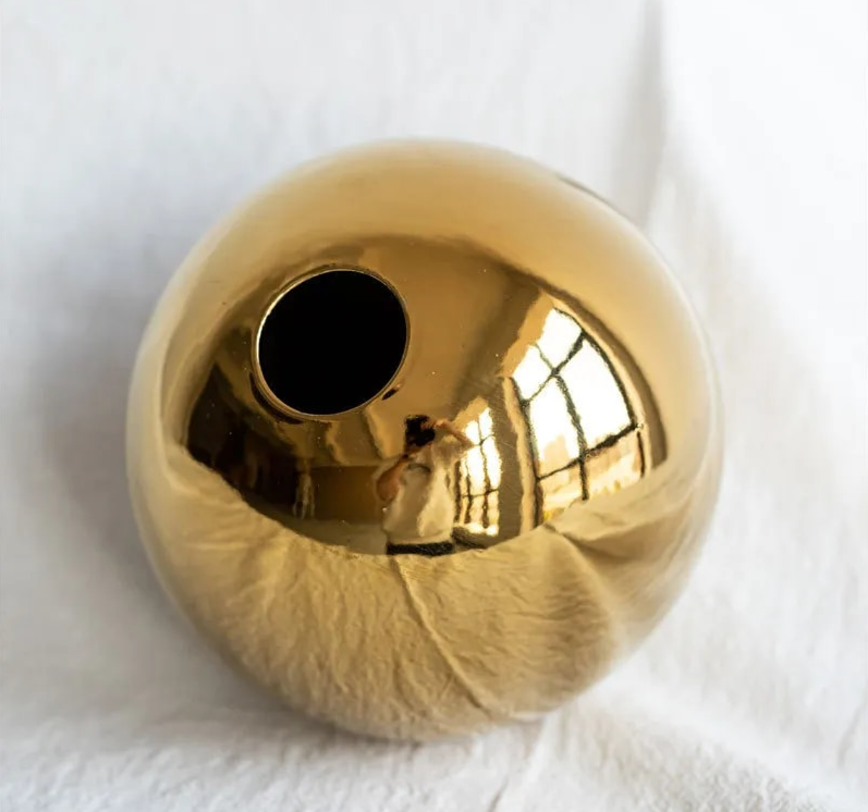 Golden Plated Ball Vase