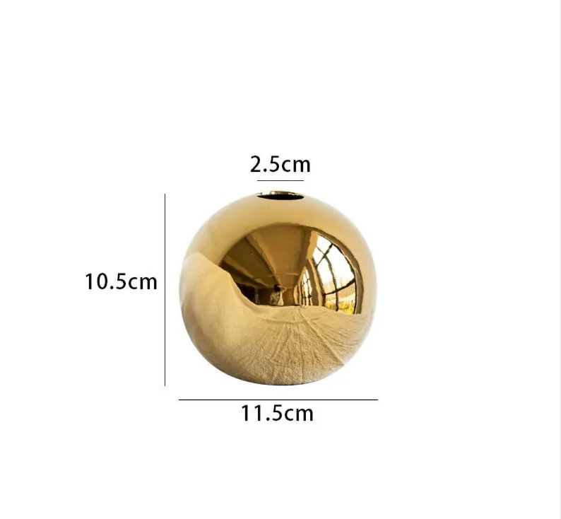 Golden Plated Ball Vase