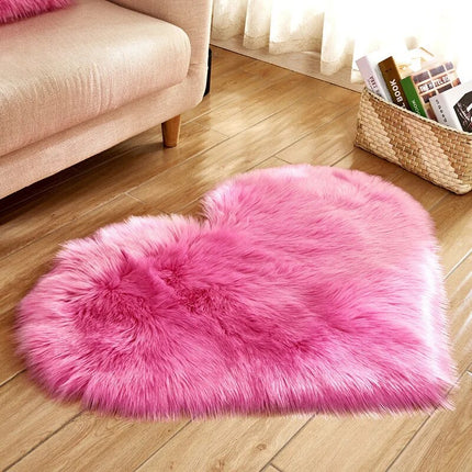 Heart Shaped Fur Rug