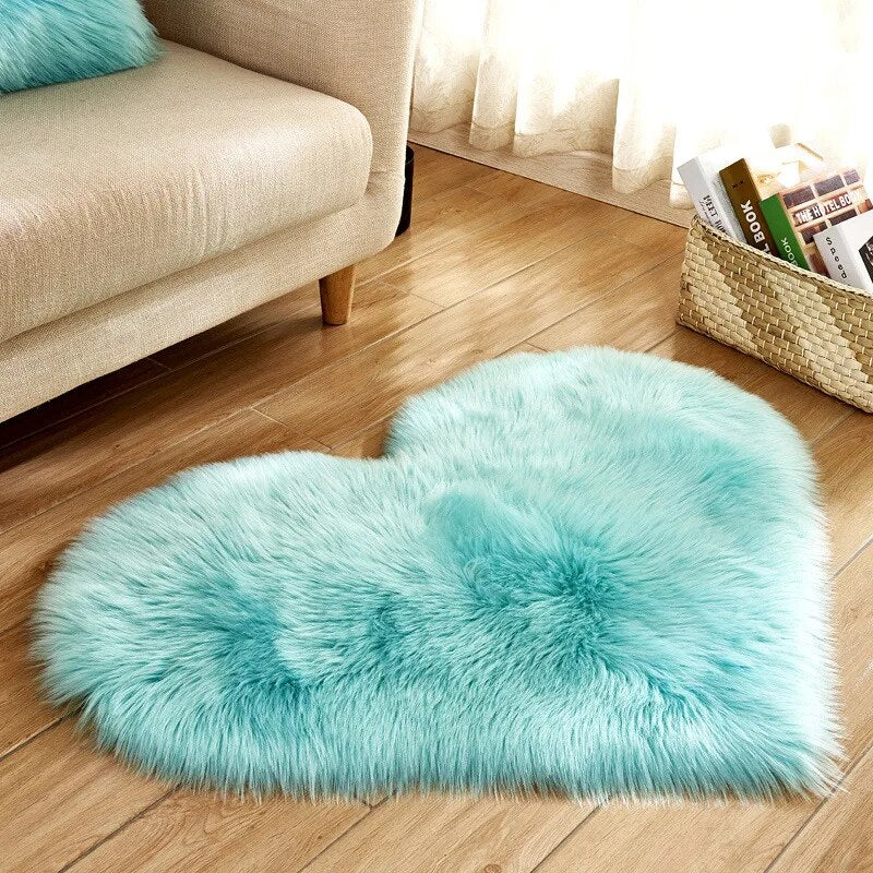 Heart Shaped Fur Rug