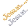 Jesus Text Metal Alloy Key Chain