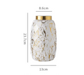 Marble Pattern Ceramic Gold Lid Vase