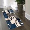 Abstract Blue Shade Floor Mat