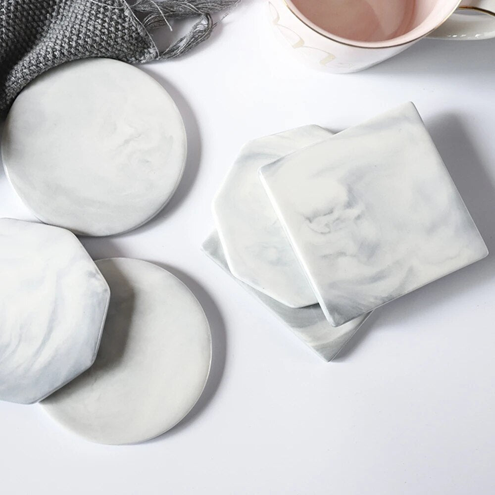 Luxury Marble Grain Ceramic Coasters