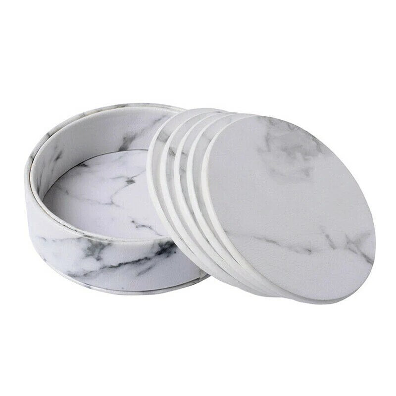 Marble PU Coasters Set of 6