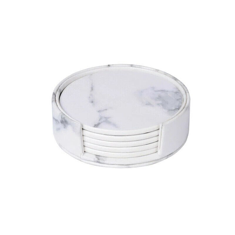 6pcs Marble PU Coasters