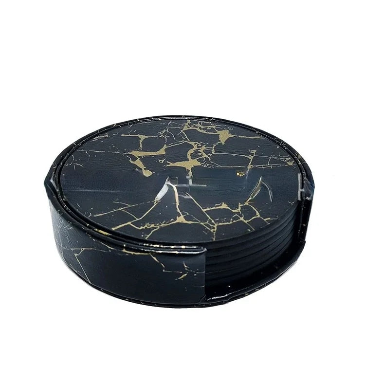 Marble PU Coasters Set of 6