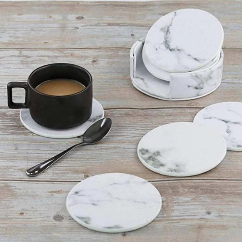 Marble PU Coasters Set of 6