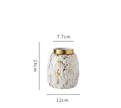 Marble Pattern Ceramic Gold Lid Vase