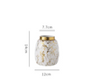 Marble Pattern Ceramic Gold Lid Vase