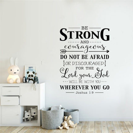 Be Strong and Courageous Joshua 1:9 Wall Decal