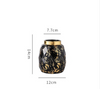 Marble Pattern Ceramic Gold Lid Vase