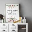 Pray More Worry Less Matthew 6:34 Printed Wall Art