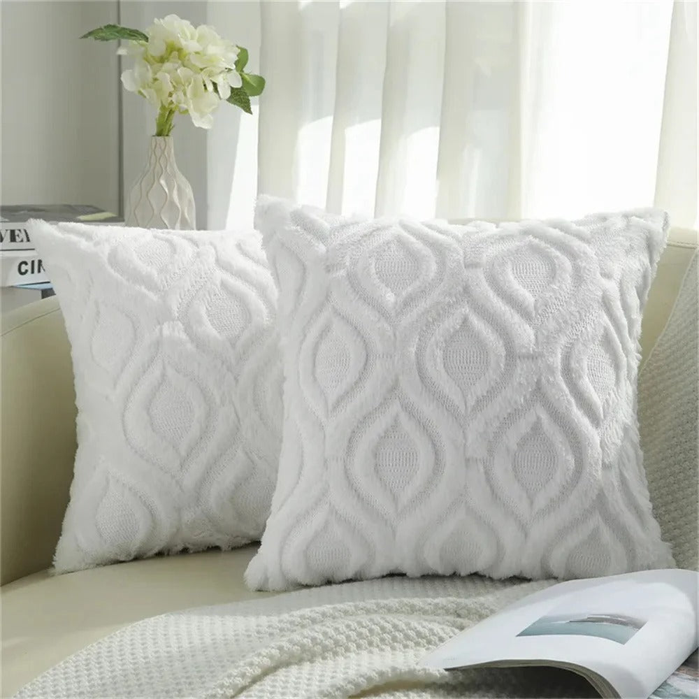 Celeste Plush Cotton Cushion Cover