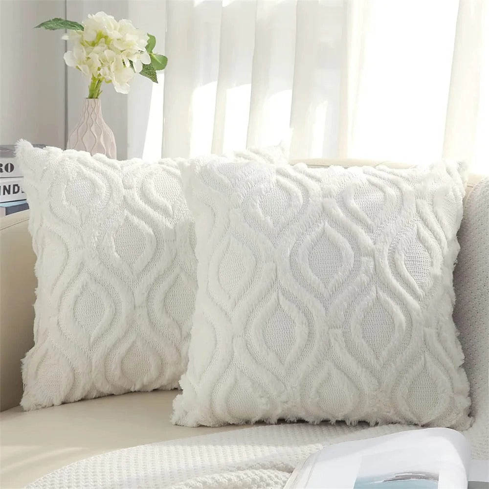 Celeste Plush Cotton Cushion Cover