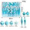 Snowflake Pendant Christmas Baubles Ornaments Set of 22