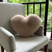 Luxe Heart Faux Fur Cushion