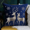 Christmas Reindeer Embroided Cushion Cover