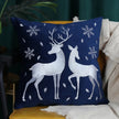 Christmas Reindeer Embroided Cushion Cover
