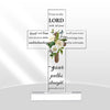 Acrylic Floral Standing Cross