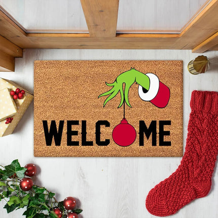 Welcome Grinch Christmas Doormat