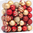 Gold & Red Christmas Tree Decorations Set of 50