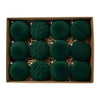 Christmas Velvet Baubles Ornaments Set of 12