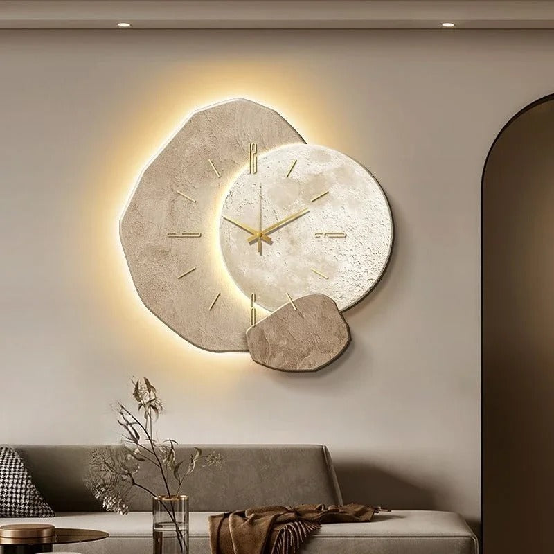 Lunar Phase Wooden Wall Clock