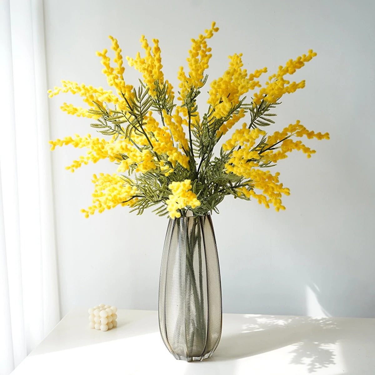 Artificial Yellow Mimosa Flower