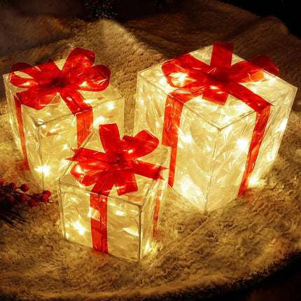 Christmas Glowing Gift Box Decoration