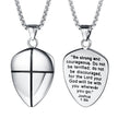Shield of Faith Stainless Steel Cross Necklace