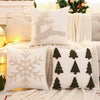 Frosted Christmas Embroidery ThrowCushion Cover