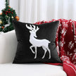 Christmas Reindeer Embroided Cushion Cover