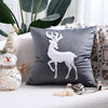 Christmas Reindeer Embroided Cushion Cover