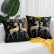 Christmas Reindeer Embroided Cushion Cover