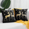 Christmas Reindeer Embroided Cushion Cover