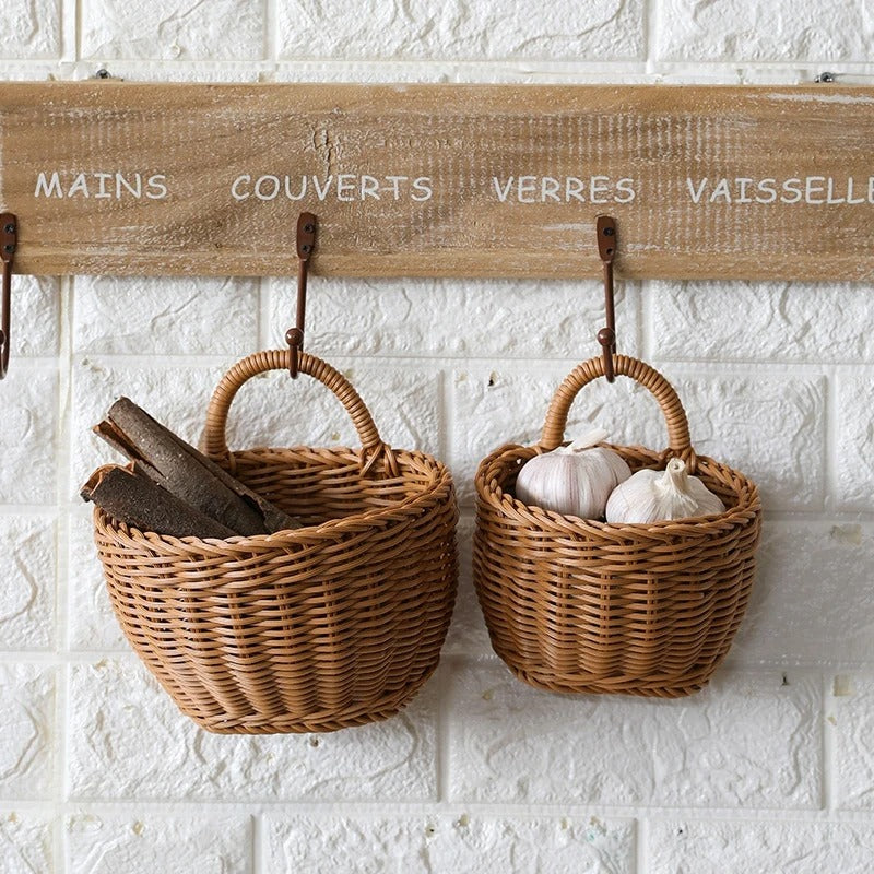 Wicker Hanging Home Storage Basket