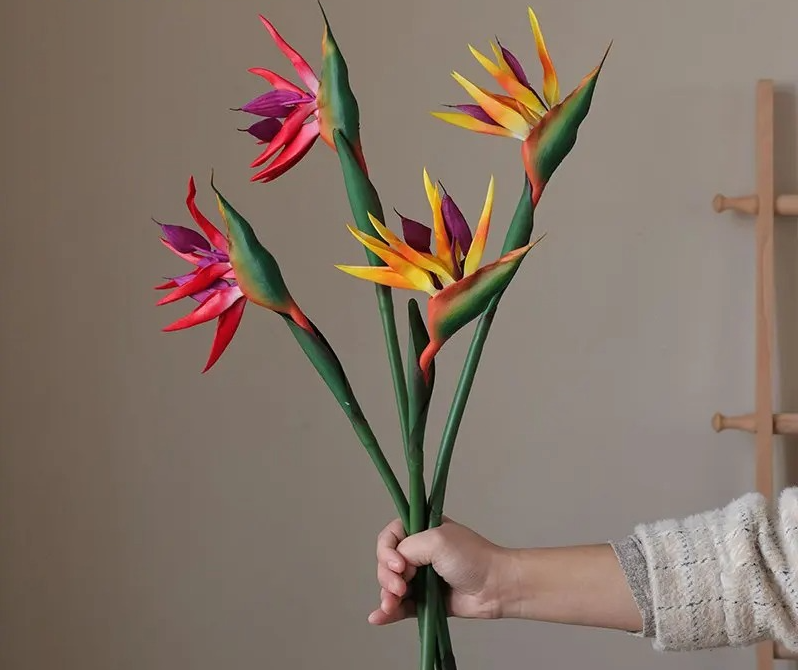 Artificial Strelitzia Birds of Paradise Stems (Set of 3)