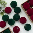 Christmas Velvet Baubles Ornaments Set of 12